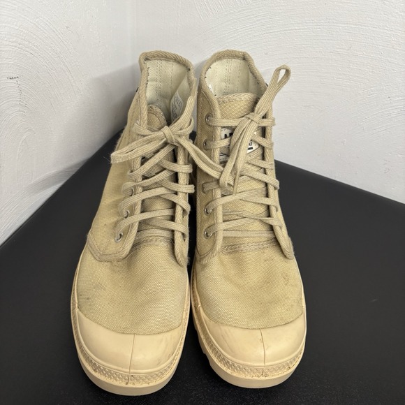Palladium Pampa Hi Original Boots Sahara Beige Khaki Hiking Trail Mens 8 W 9.5
